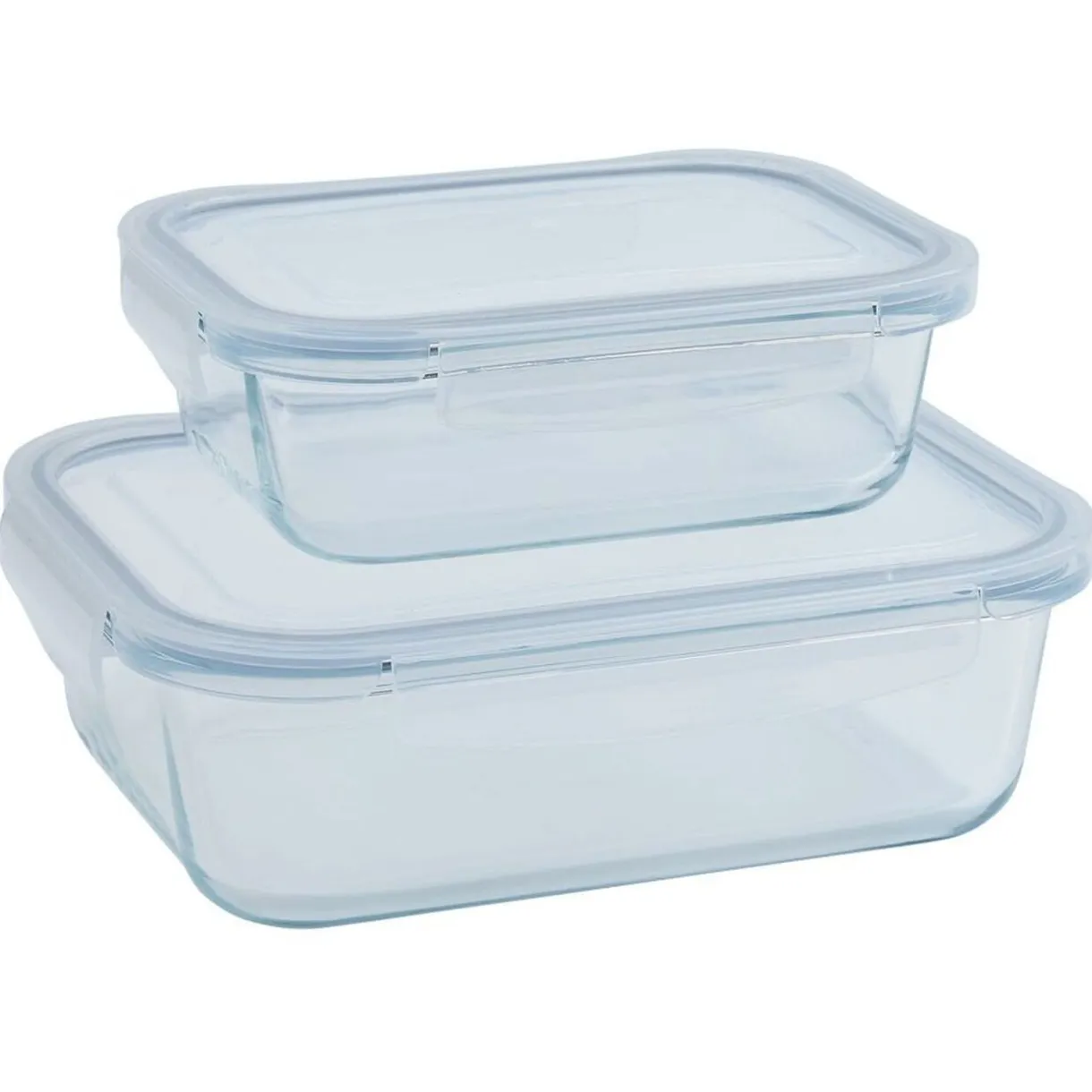Gifi 2 boîtes de conservation en verre 640 ml et 1500 ml Clearance
