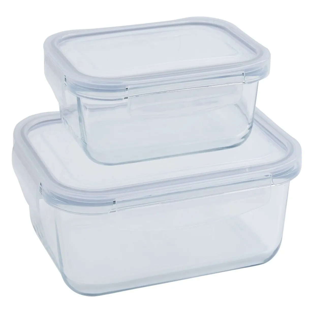 Gifi 2 boîtes de conservation en verre 640 ml et 1500 ml Clearance