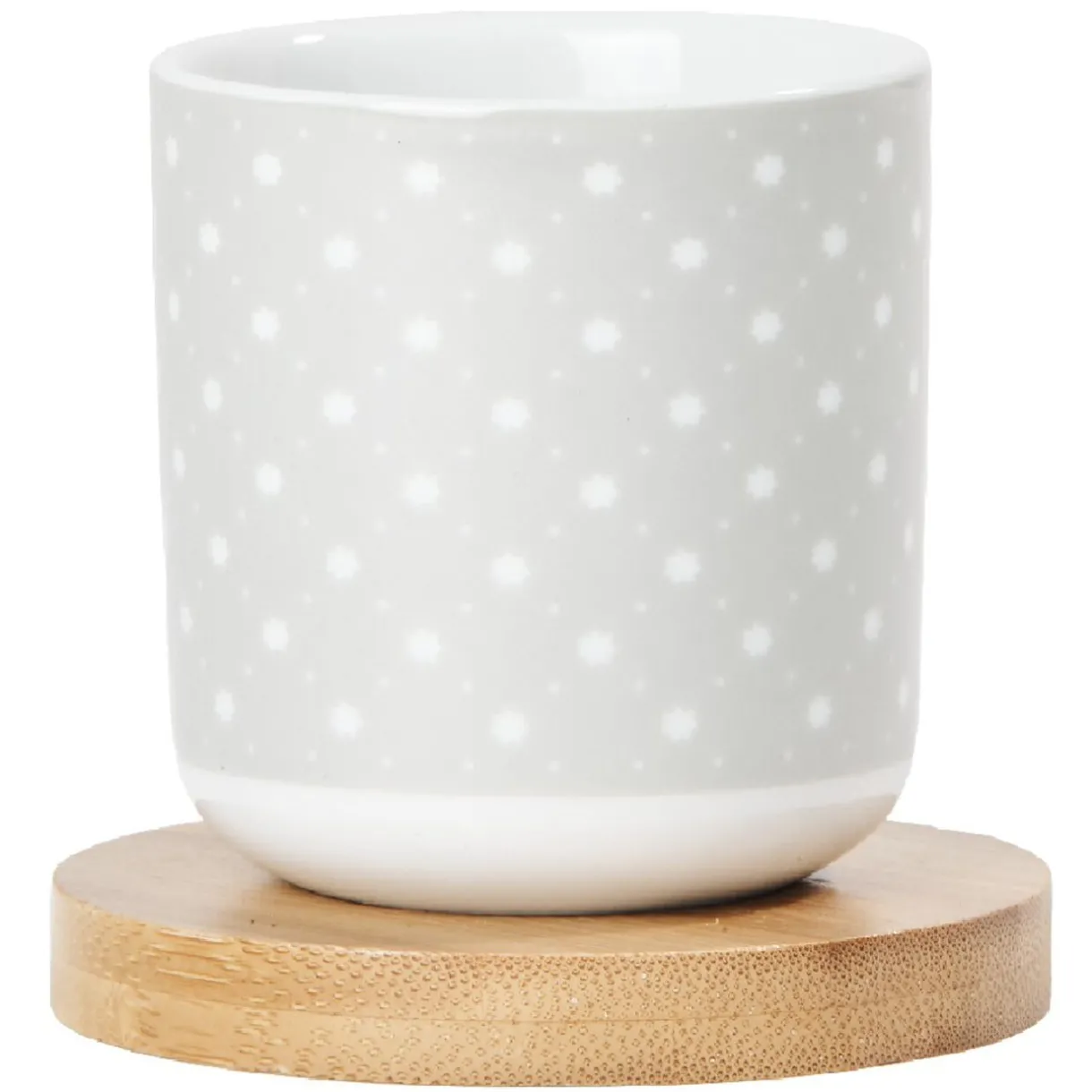 Gifi 4 gobelets avec sous tasses en bois rouge et blanc Outlet