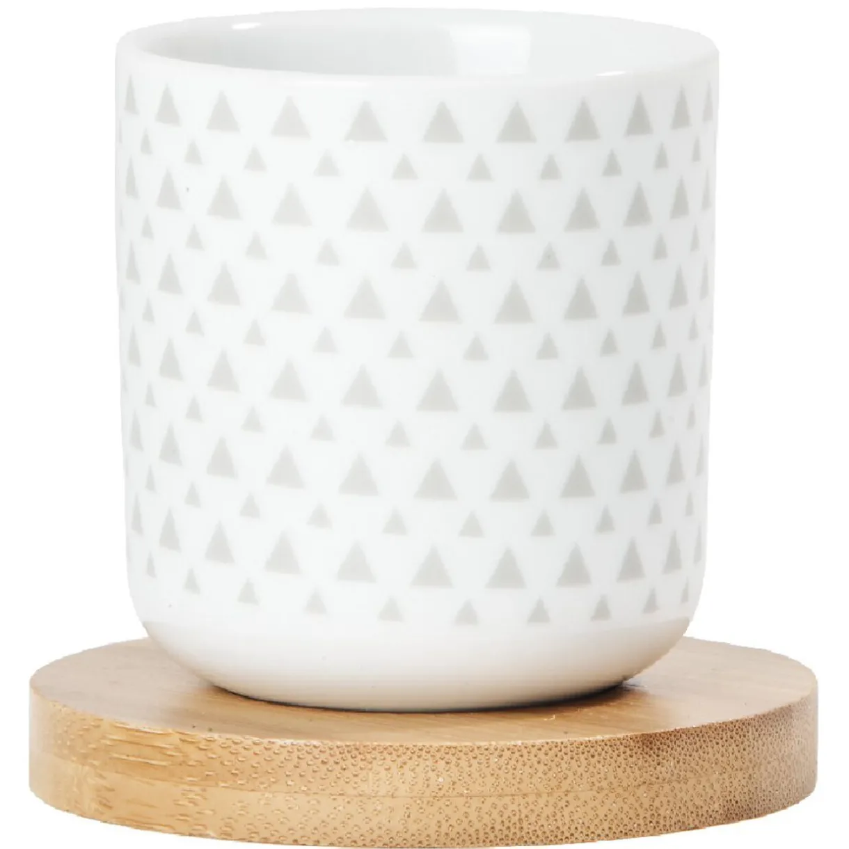 Gifi 4 gobelets avec sous tasses en bois rouge et blanc Outlet