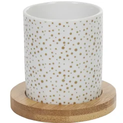 Gifi 4 gobelets expresso avec sous tasse bois Outlet