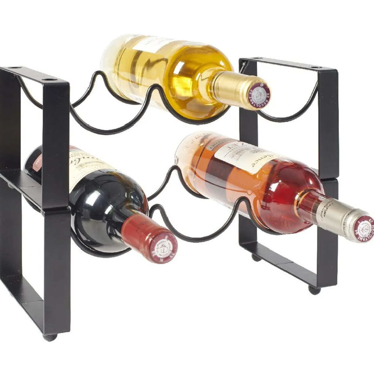 Gifi 2 range bouteilles x3 métal noir Hot