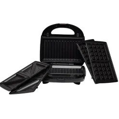 Gifi Appareil à croque monsieur 3en1 gaufre et grill 750W Hot
