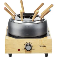 Gifi Appareil à fondue sur socle en bambou 800W Online