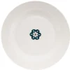 Gifi Assiette à dessert blanche décor fleur bleue