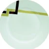 Gifi Assiette à dessert blanche décor lignes