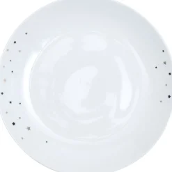 Gifi Assiette à dessert blanche motif étoiles