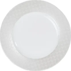Gifi Assiette à dessert blanche bordure brillante