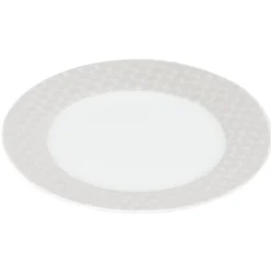 Gifi Assiette à dessert blanche bordure brillante