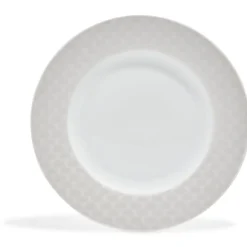 Gifi Assiette à dessert blanche bordure brillante