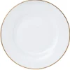 Gifi Assiette à dessert blanche contour doré