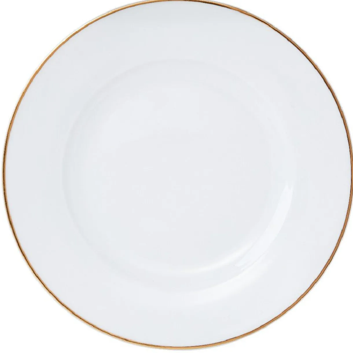 Gifi Assiette à dessert blanche contour doré