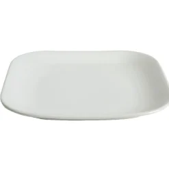 Gifi Assiette à dessert carré en grès blanche