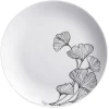 Gifi Assiette à dessert décor fleur blanc noir