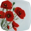 Gifi Assiette à dessert design coquelicot