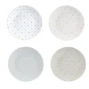 Gifi Assiette à dessert design géométrique dépareillé x4