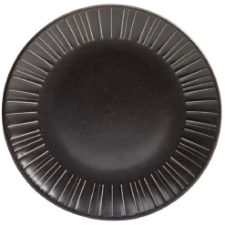 Gifi Assiette à dessert en céramique noir Ø21cm