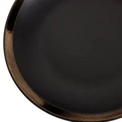 Gifi Assiette à dessert en faïence avec liseré doré