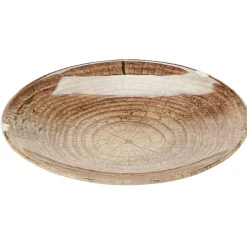 Gifi Assiette à dessert en faïence imitation bois Ø20 cm