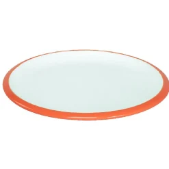 Gifi Assiette à dessert en faience contour bicolore