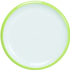 Gifi Assiette à dessert en faience contour bicolore
