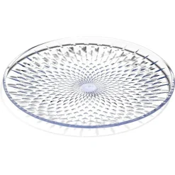 Gifi Assiette à dessert en plastique transparent effet martelé