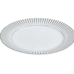 Gifi Assiette à dessert en porcelaine motif argenté