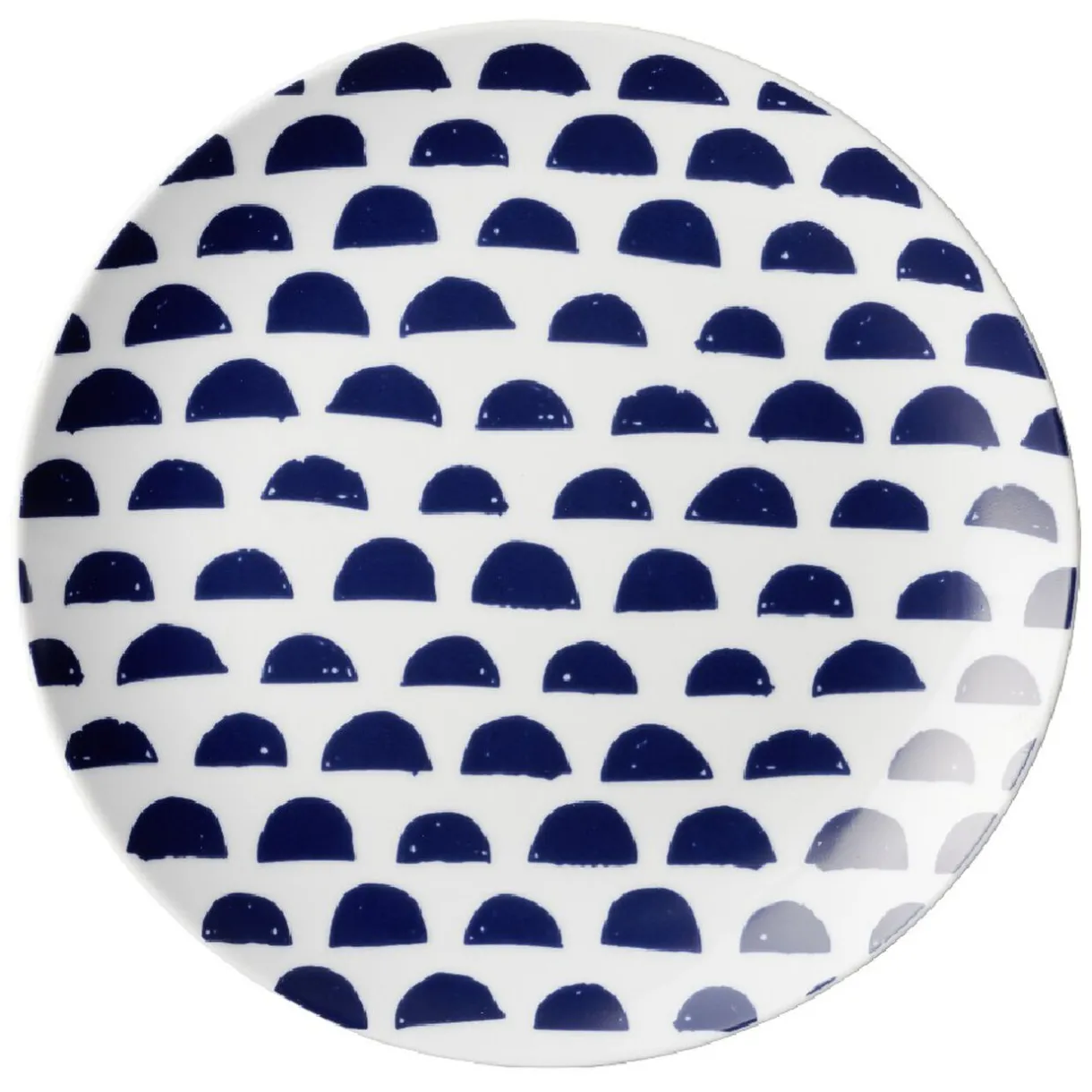 Gifi Assiette à dessert en porcelaine décor bleu Ø 19 cm