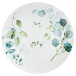 Gifi Assiette à dessert en porcelaine blanc et vert