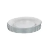 Gifi Assiette à dessert en verre transparent x6