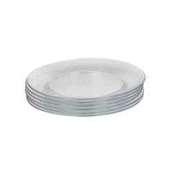 Gifi Assiette à dessert en verre transparent x6