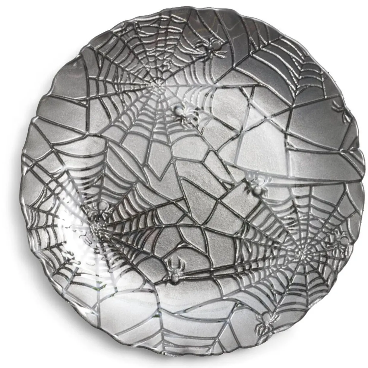 Gifi Assiette à dessert en verre gris Halloween Ø21cm