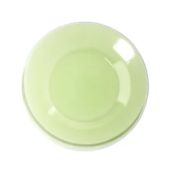 Gifi Assiette à dessert en verre vert bord blanc Ø20cm Online