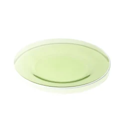 Gifi Assiette à dessert en verre vert bord blanc Ø20cm Online