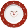Gifi Assiette à dessert faïence motif coeur