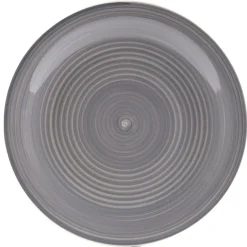 Gifi Assiette à dessert gris effet spirale x4