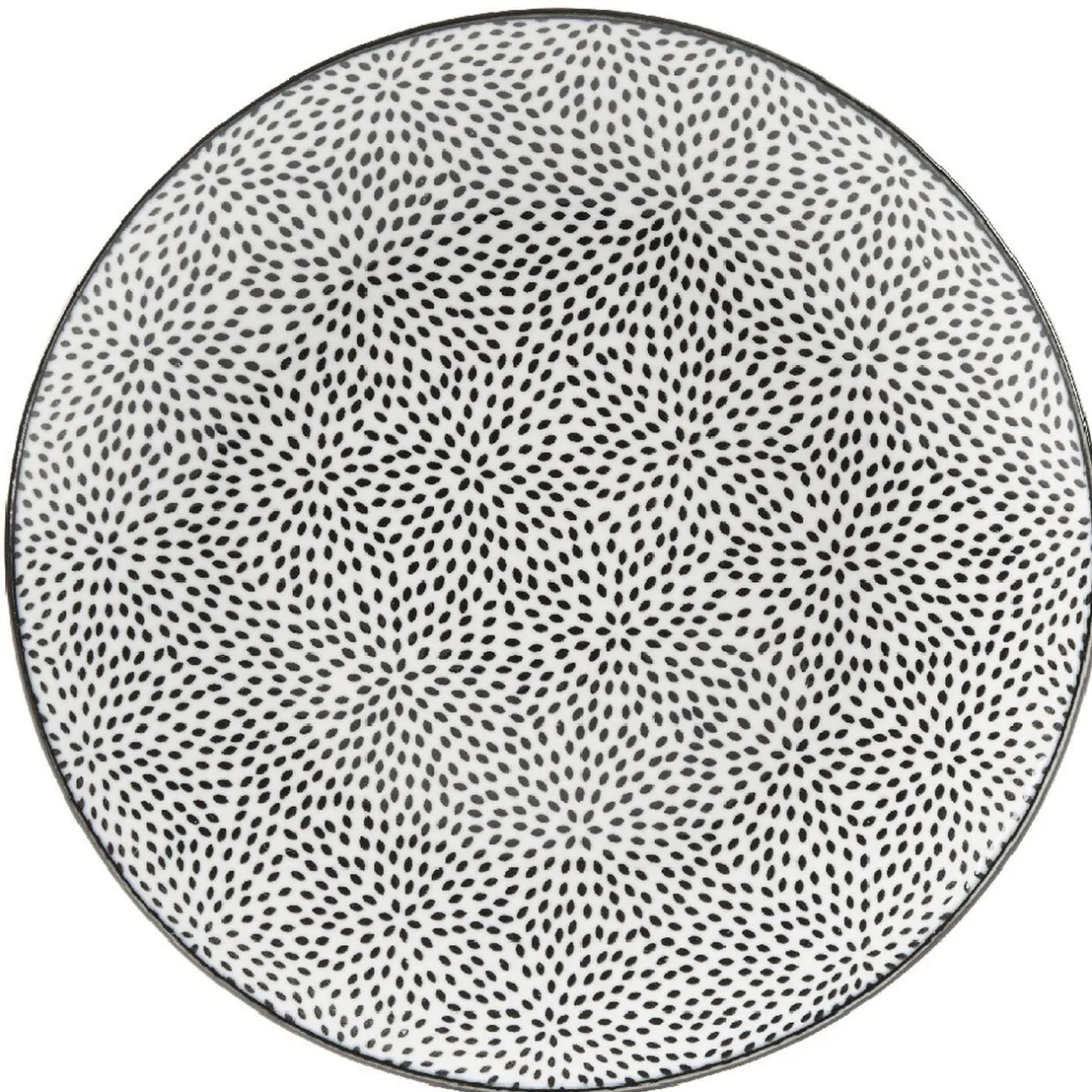 Gifi Assiette à dessert Helsinki décor noir blanc x4 Online