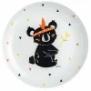 Gifi Assiette à dessert Kotipi motif Koala triangle noir et orange