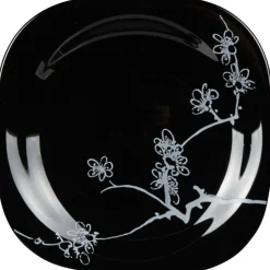 Gifi Assiette à dessert Luminarc noir design asiatique Ming White Outlet