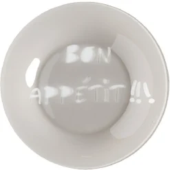 Gifi Assiette à dessert Luminarc taupe design Bon appétit