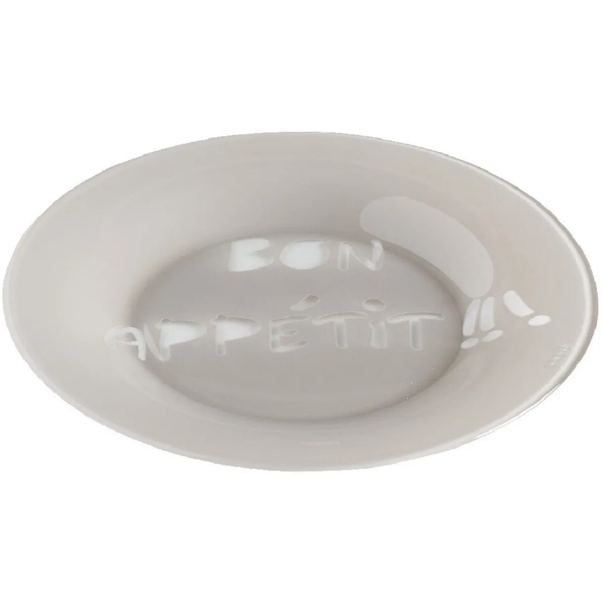 Gifi Assiette à dessert Luminarc taupe design Bon appétit