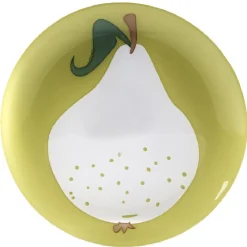 Gifi Assiette à dessert Luminarc design fruit gris vert