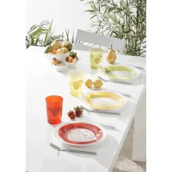 Gifi Assiette à dessert Luminarc design fruit gris vert