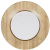 Gifi Assiette à dessert Luminarc blanc motif bois Nordic