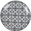 Gifi Assiette à dessert motif berbère noir et blanc
