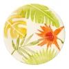 Gifi Assiette à dessert motif feuilles tropicales