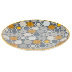 Gifi Assiette à dessert motif hexagones multicolores Clearance