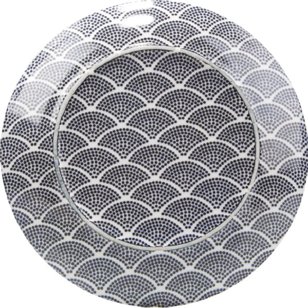 Gifi Assiette à dessert motif vague japonaise bleue et blanche Sale