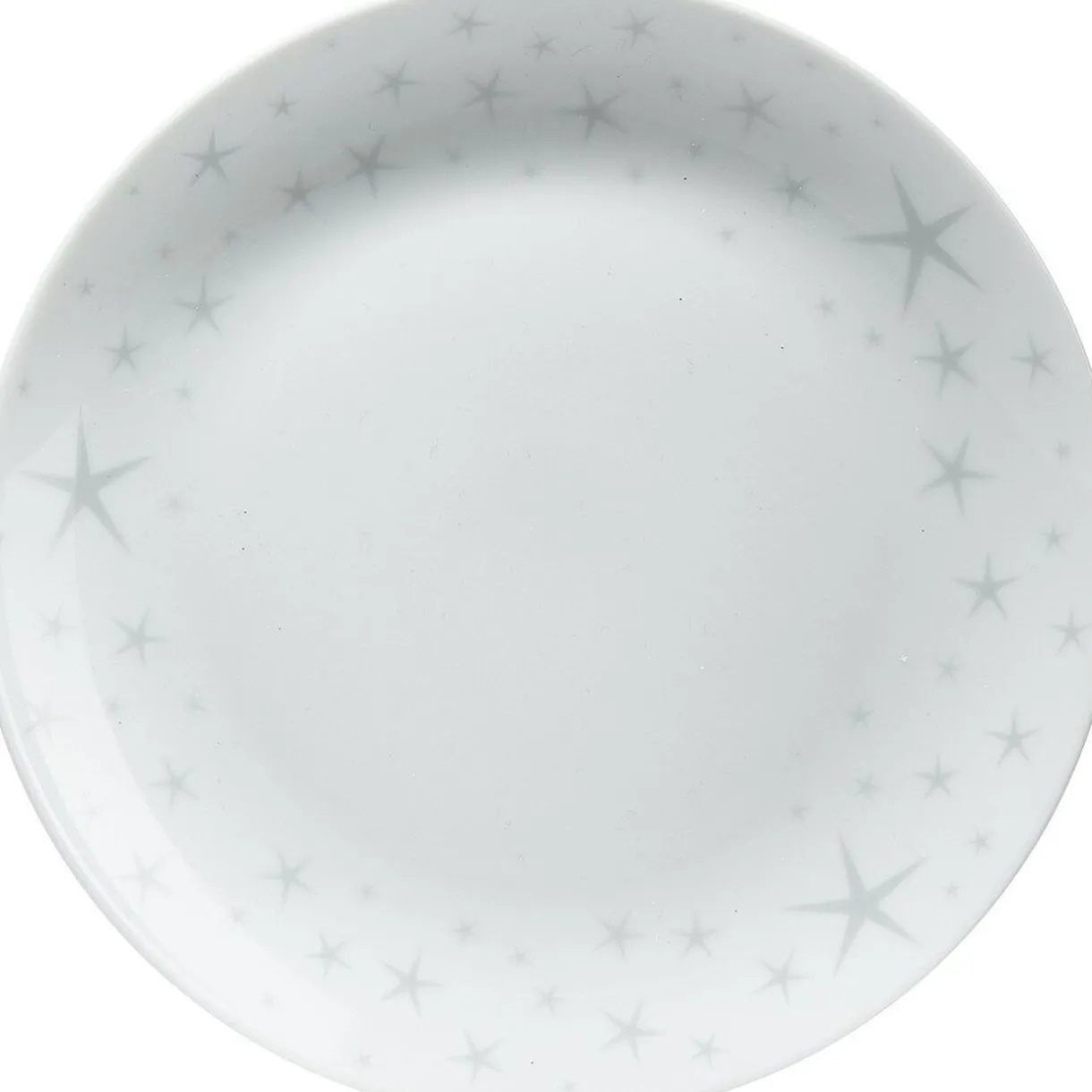 Gifi Assiette à dessert motifs étoiles blanche