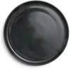 Gifi Assiette à dessert Oslo en grès noir Ø20cm Outlet
